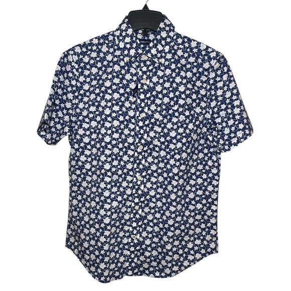 Nautica Navtech Performance Moisture-Wicking Trim Fit floral print shirt sz S - Picture 1 of 9